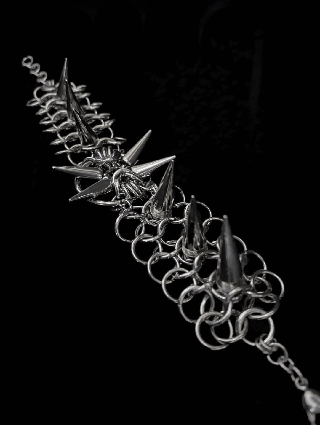 Astra Spiked Chainmail Bracelet - Image 4