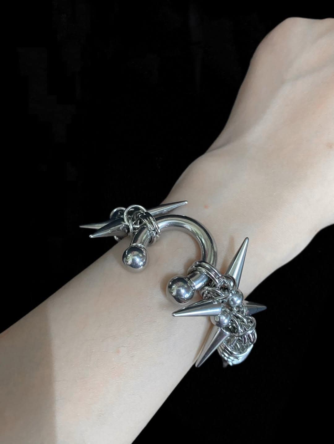 C-Sigil Spike Chainmail Bracelet - Image 2