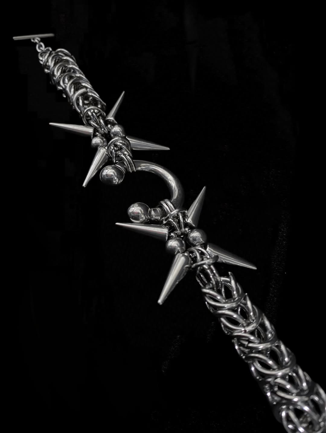 C-Sigil Spike Chainmail Bracelet - Image 3